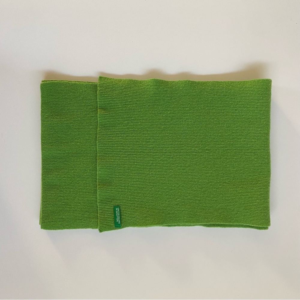 United Colors of Benetton Lime Green Knit Scarf - Picture 2 of 4